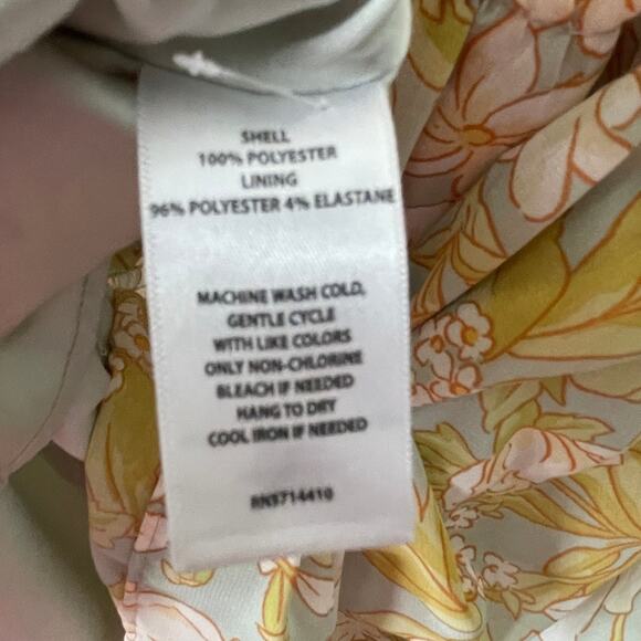 RACHEL PARCELL  FLORAL PRINT LONG SLEEVE CHIFFON MIDI DRESS SIZE M - Picture 10 of 11